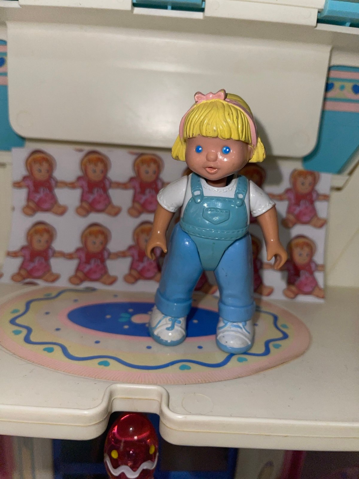 Blue overalls sister girl fisher price dream dollhouse