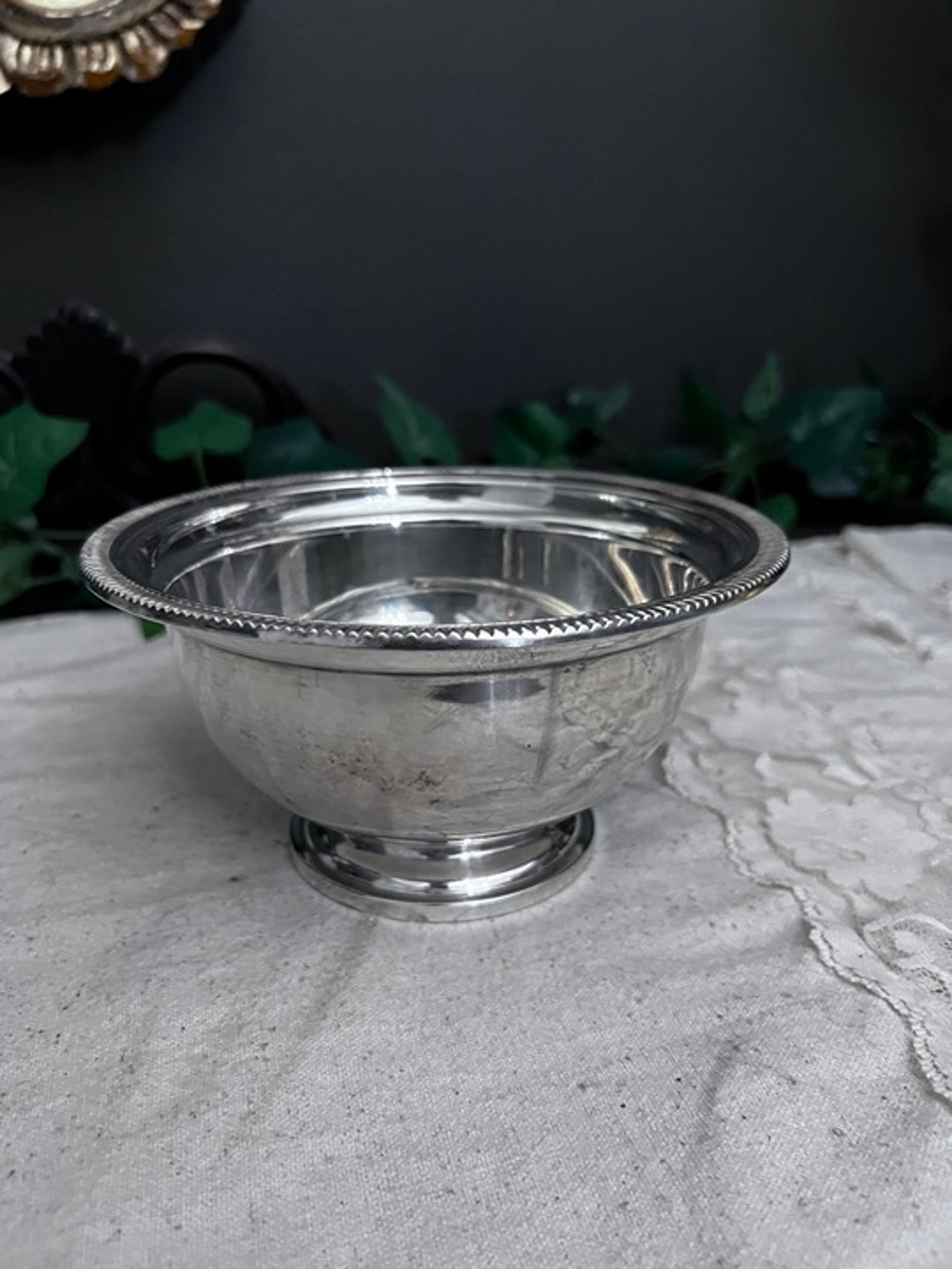 Vintage Gorham Silverplate Bowl with rope edge