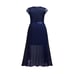 Elegant Navy Lace Plus Size Bridesmaid Party Maxi Dress Size 2xl