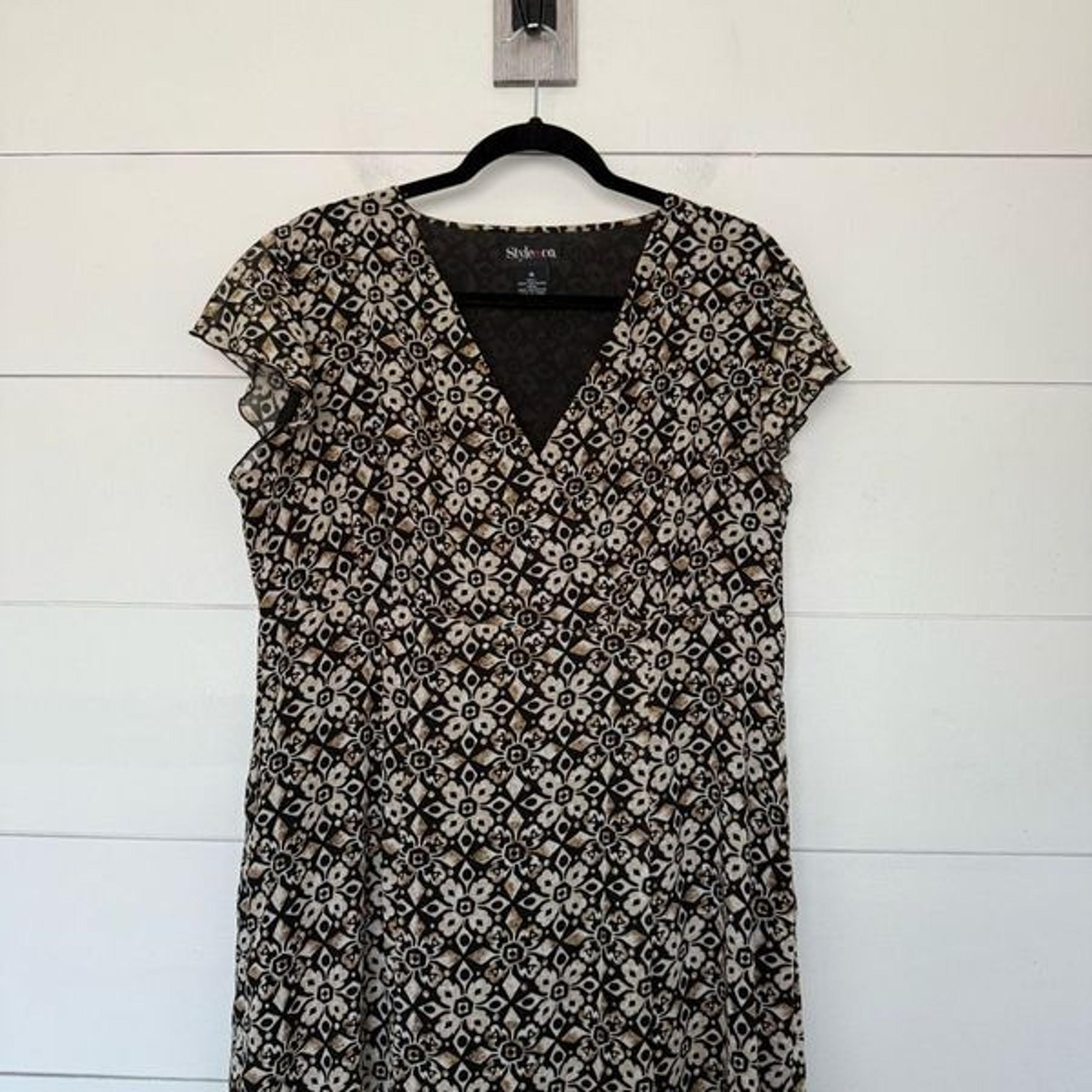 Vintage Style & Co Women’s 16 90s Y2K Patterned A Line Maxi Dress