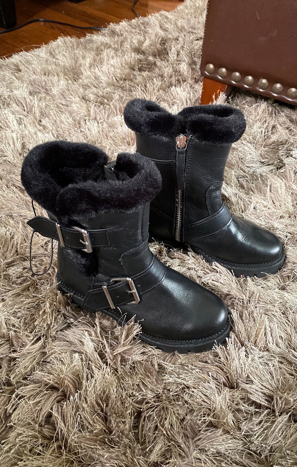 NWT Zara Kids Leather Boots