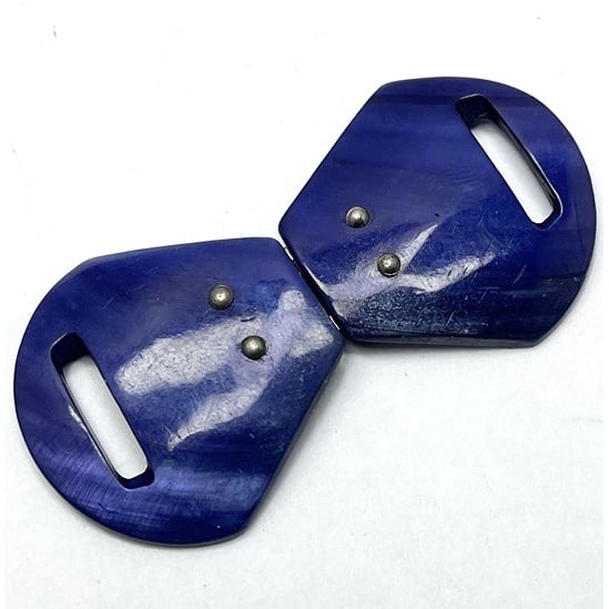 Vintage Blue Interlocking Belt Buckle