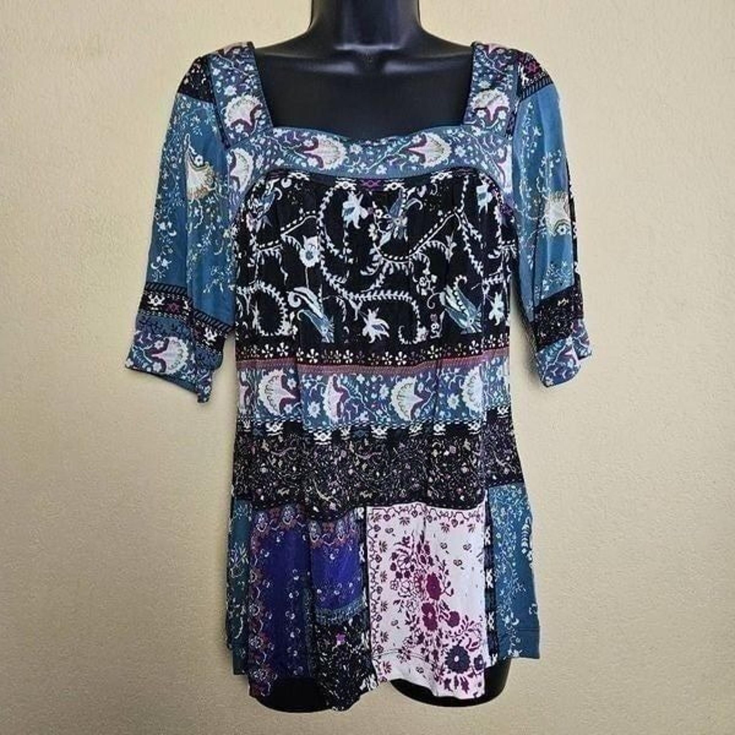 Eci Mixed Print Blouse