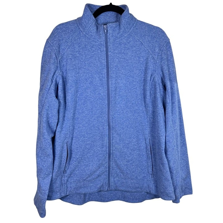 Duluth Trading Frost Lake Fleece Full Zip Jacket Light Blue Women's Plus Size XX