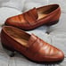 Peal & Co Brooks Brothers X61613 Brown Penny Loafers Mens Dress Shoes 10 England