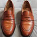 Peal & Co Brooks Brothers X61613 Brown Penny Loafers Mens Dress Shoes 10 England