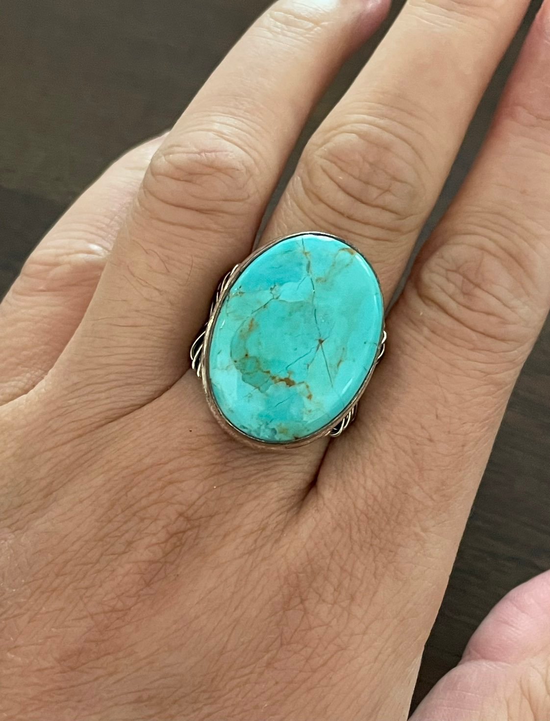 Ring sterling silver Turquoise size 7 NWT