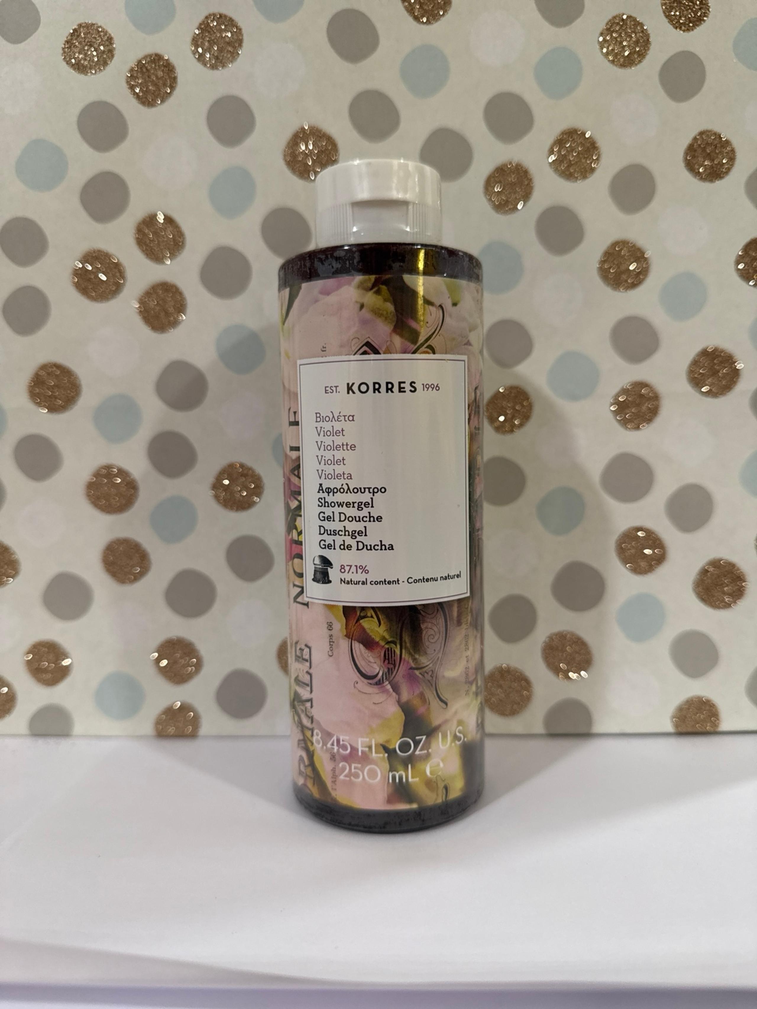 Korres violet shower gel