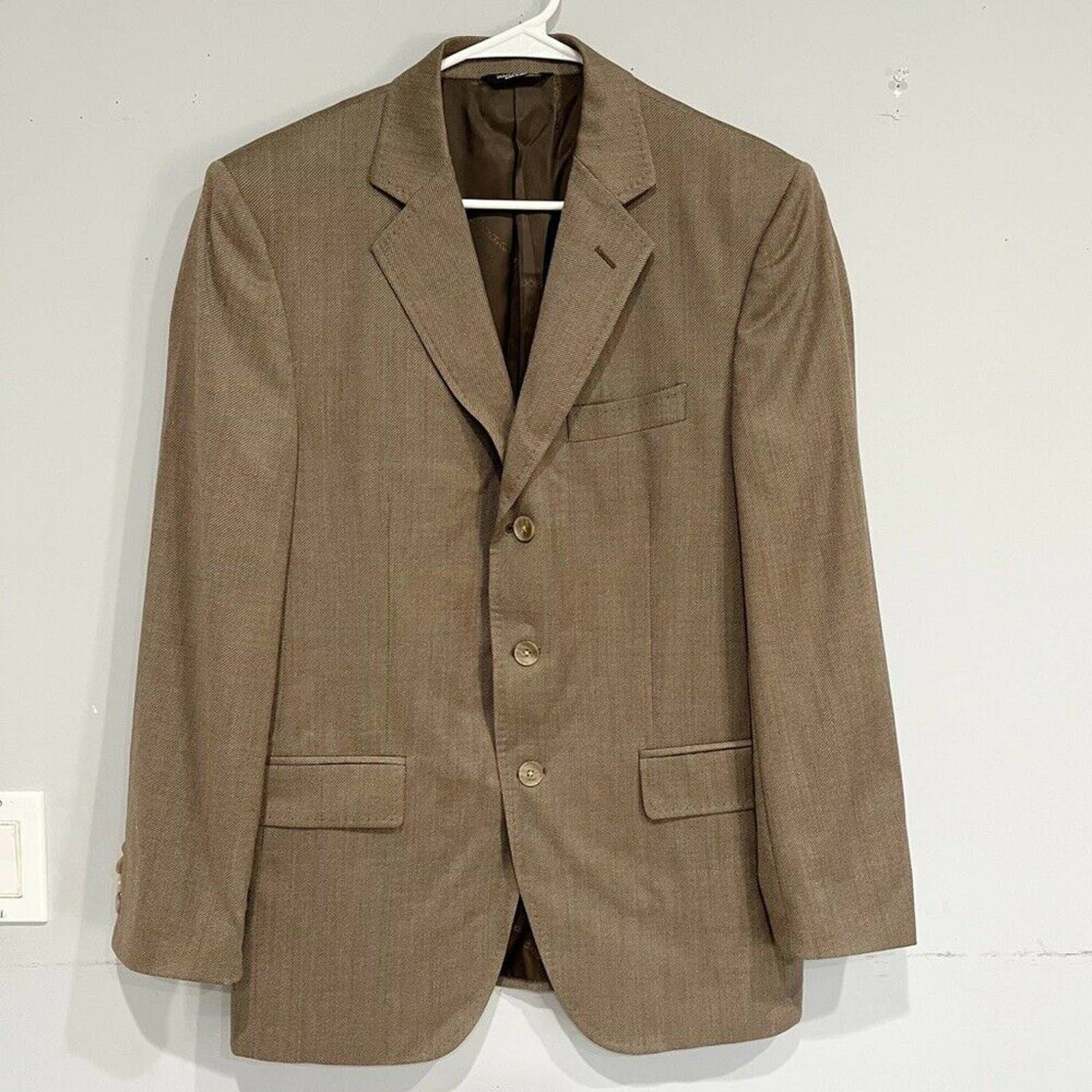 Dolce & Gabbana tan virgin wool Men suit jacket size 48