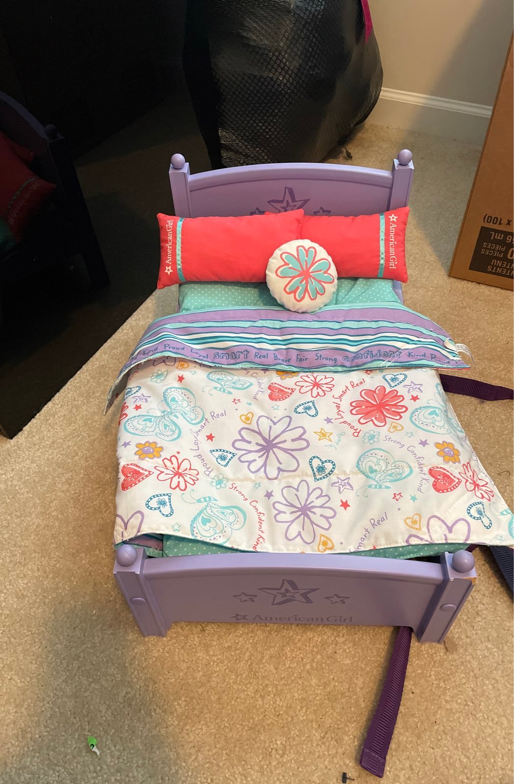 American girl doll bed purple 2015