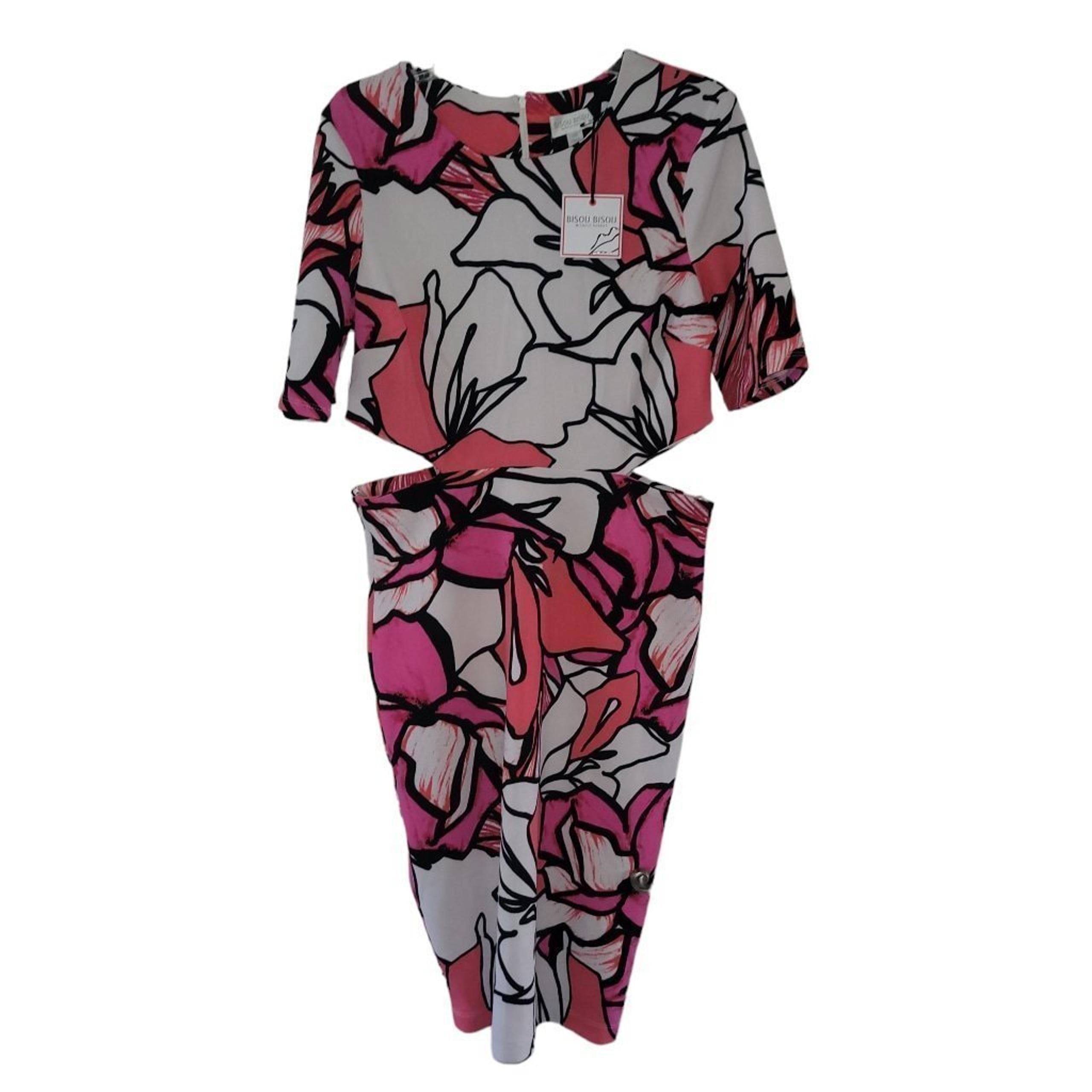 Women's Bisou Bisou Dress, Size 12, White & Pink Floral