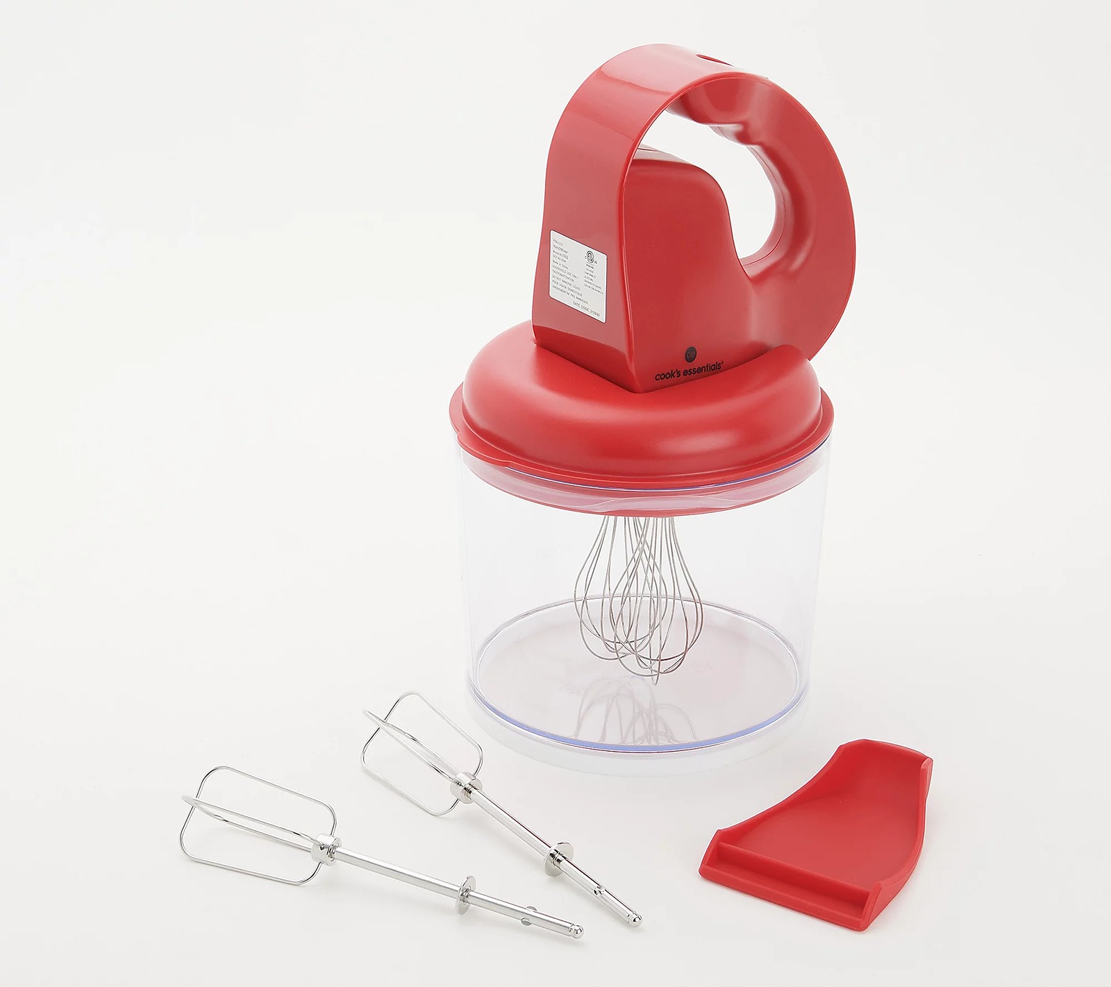 Cook's Essentials 5-Speed Cordless Hand Mixer - Red k55363
