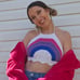 Crochet bisexual pride top