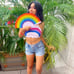 Crochet bisexual pride top