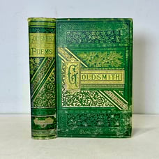 Poems, Plays & Essays by Oliver Goldsmith, Rare Antique Victorian Gilt Binding