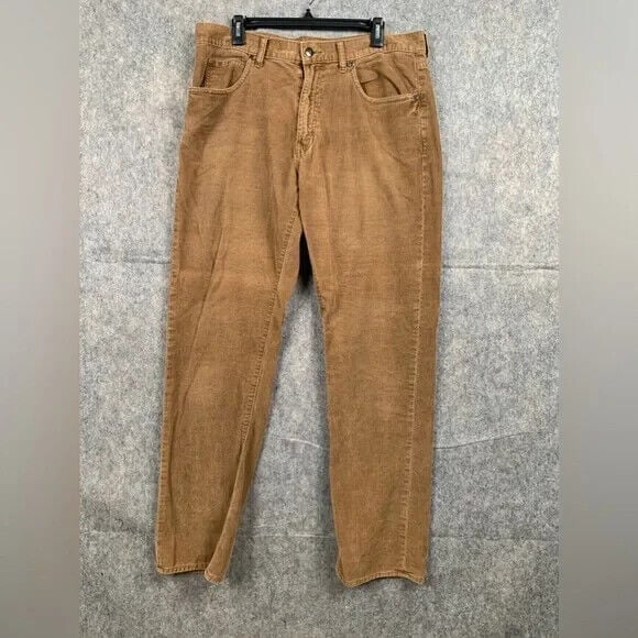 J. Crew Mens Size 36x34 Brown Corduroy Straight Leg Pants grandp core