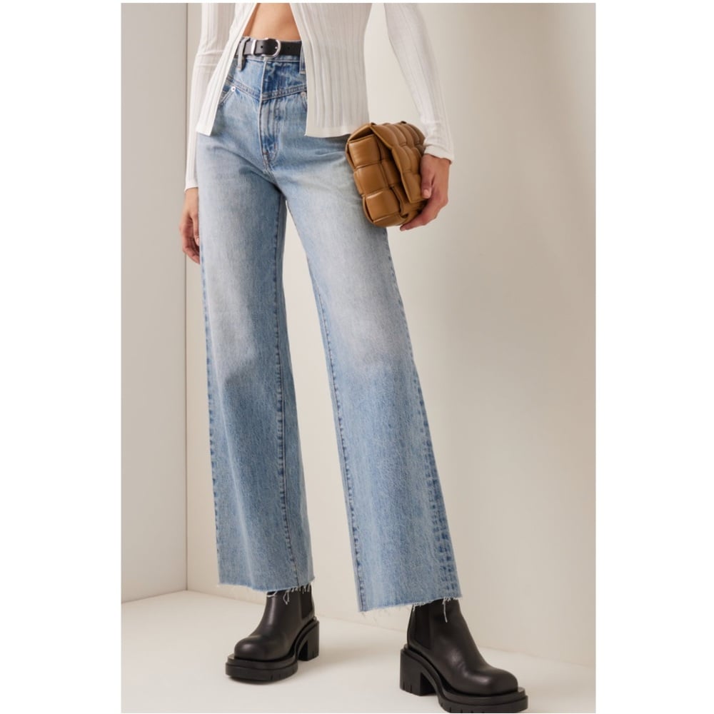 NWT SLVRLAKE Grace Double Yoke High Waist Wide Leg Jeans Let It Ride 29