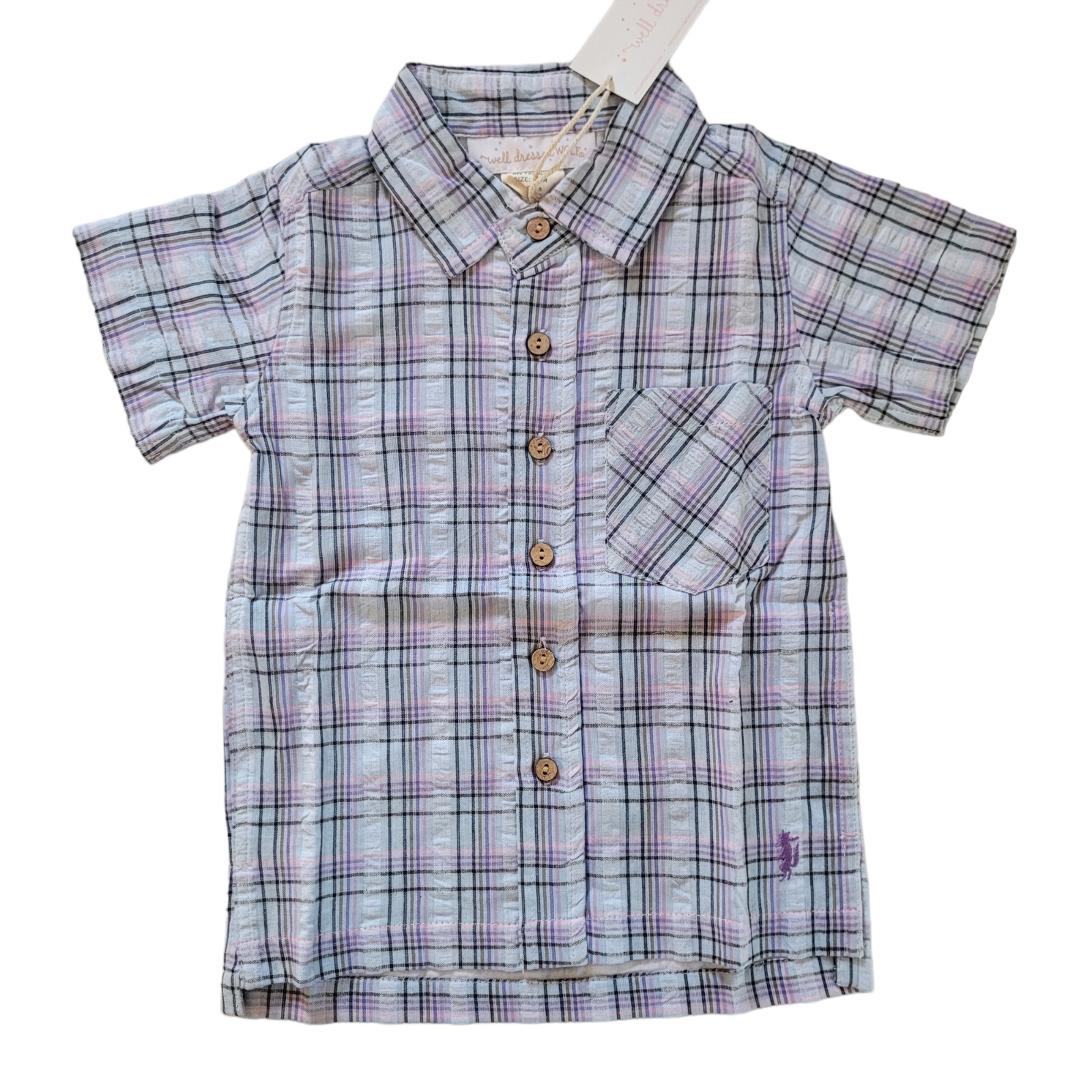 Well Dressed Wolf Blue Plaid Shirt