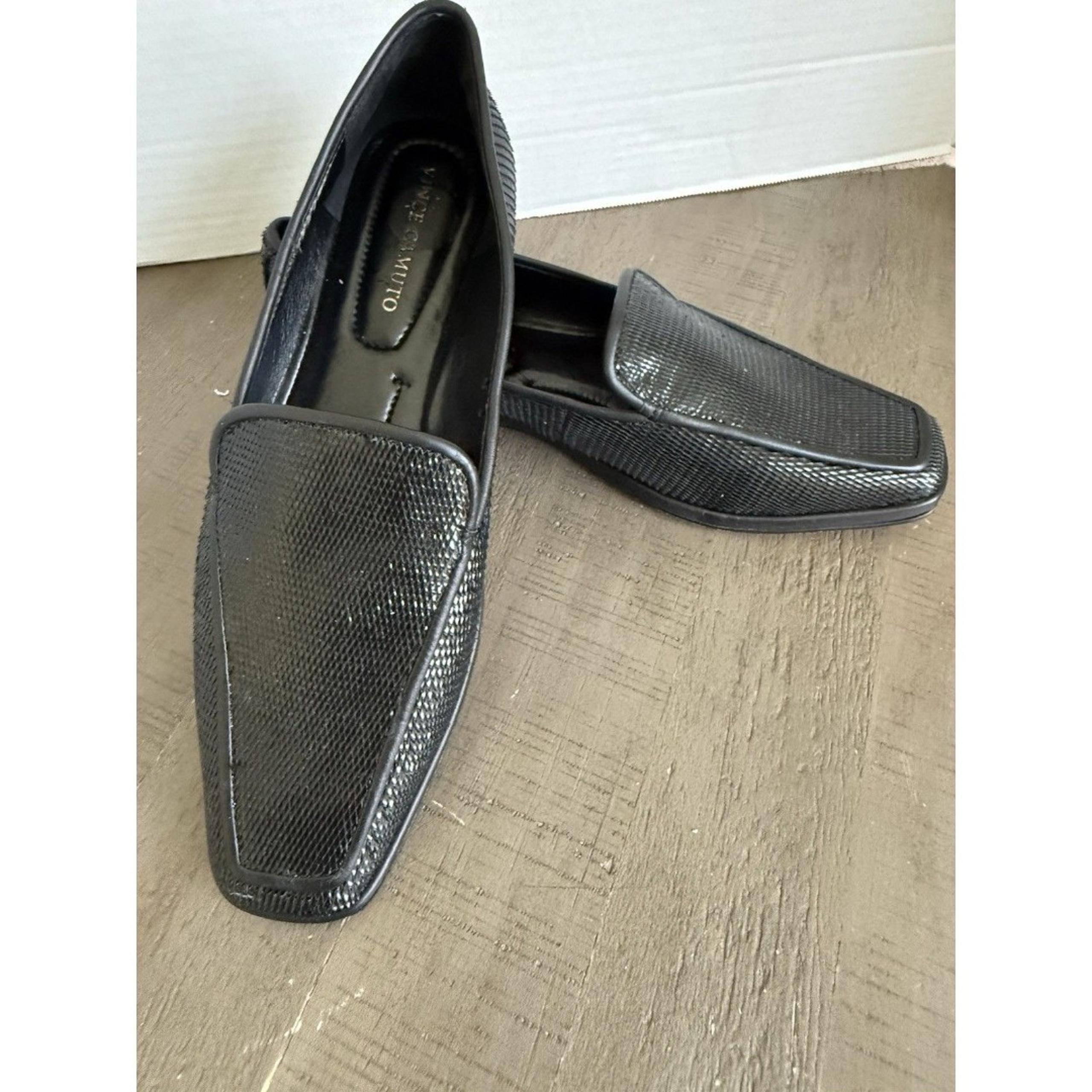 Vince Camuto Dranandas Loafers Black Leather Women's 8.5