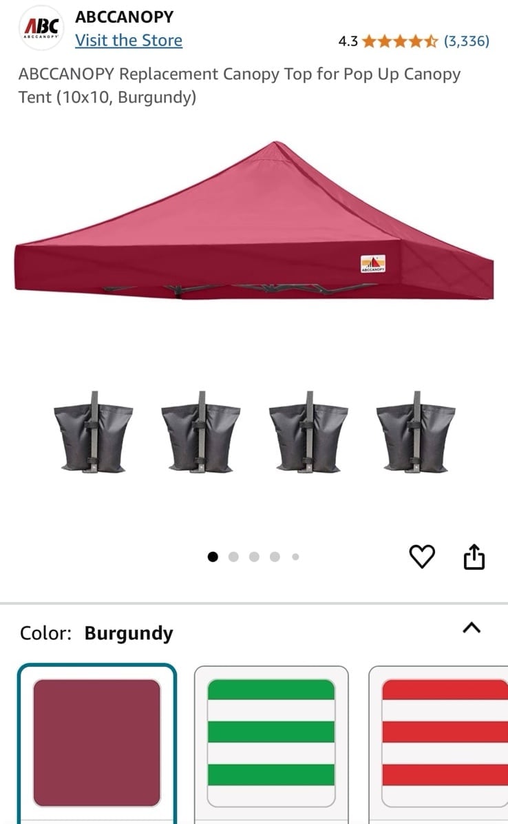 Canopy Replacement 10 x 10