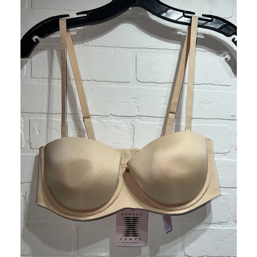 NWT! Savage x Fenty Microfiber Strapless Bra Honey 34A 60