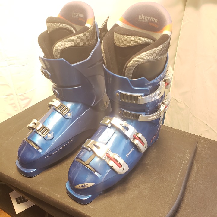Lange XX ThermoCustom System Ski Boots Size 11 Blue Made in Italy 1706406 EUC