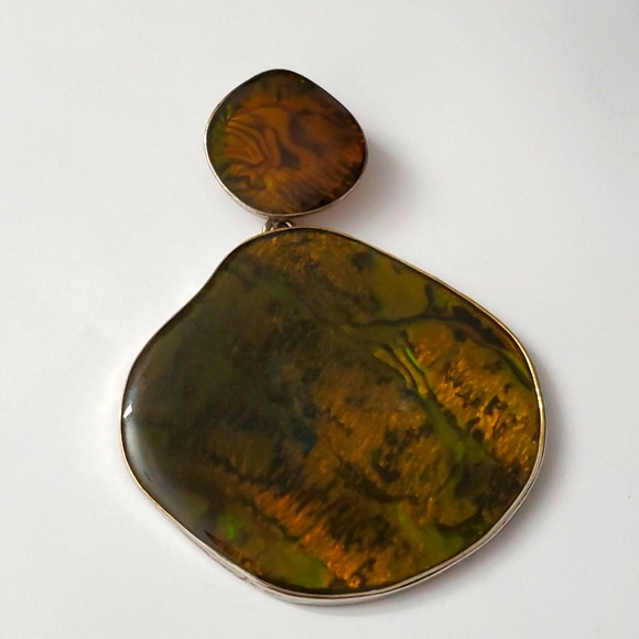 Gorgeous Silver Resin Extra Large Dangle Pendant