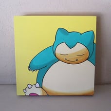 Hand Painted Pokemon Wall Art: Snorlax - 12 in. x 12 in.