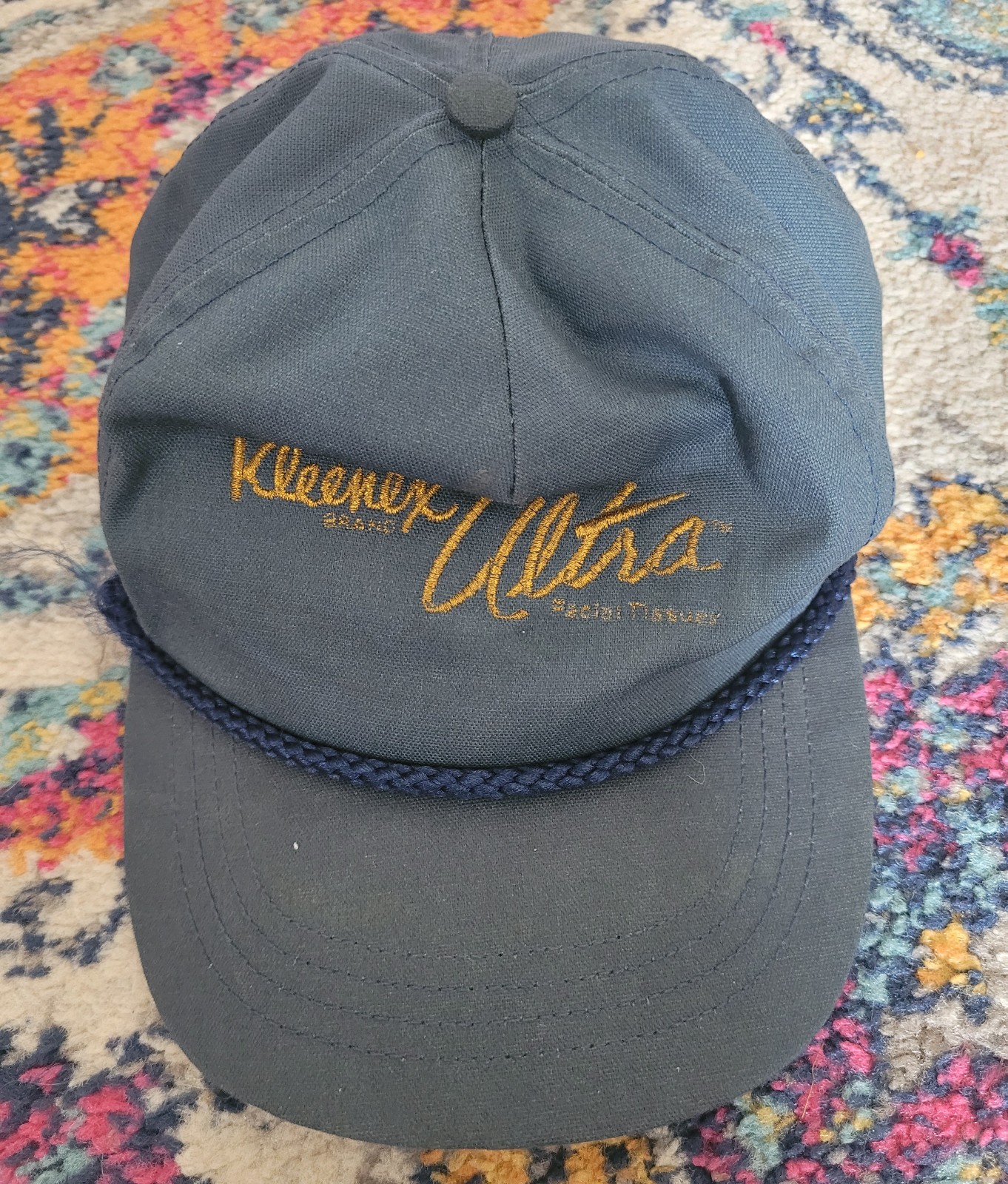 Vintage Kleenex brand ULTRA Facial Tissue HAT RARE One Size Fits All Made in USA