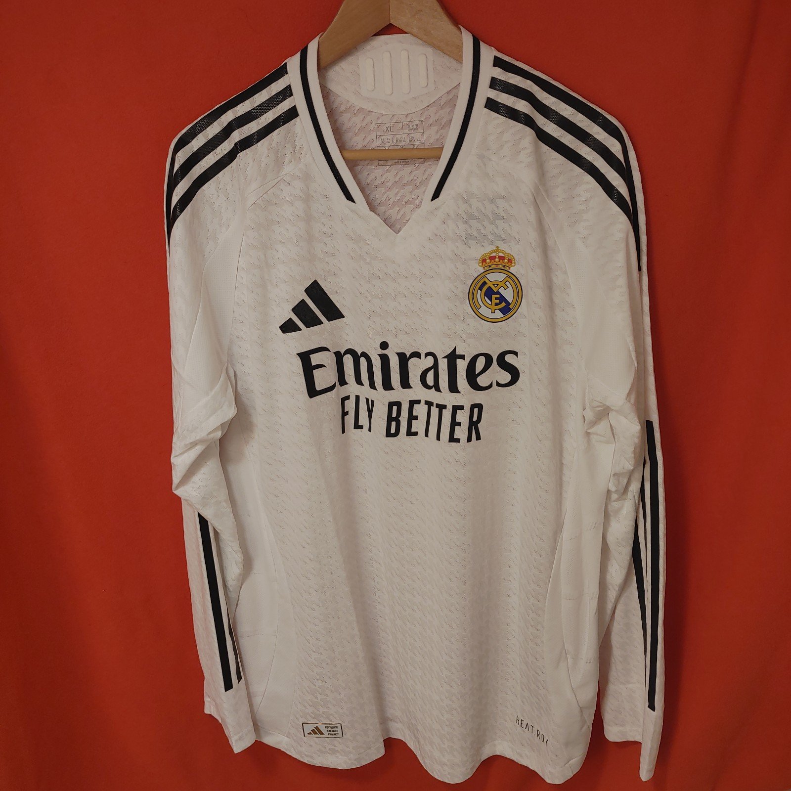 Adidas Real Madrid Third Authentic L/S Soccer Jersey Size XL IT5204