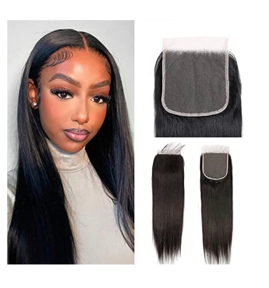 20” 5x5 Real HD Lace Closure Skinlike Human Hair Straight Pre Plucked with Baby