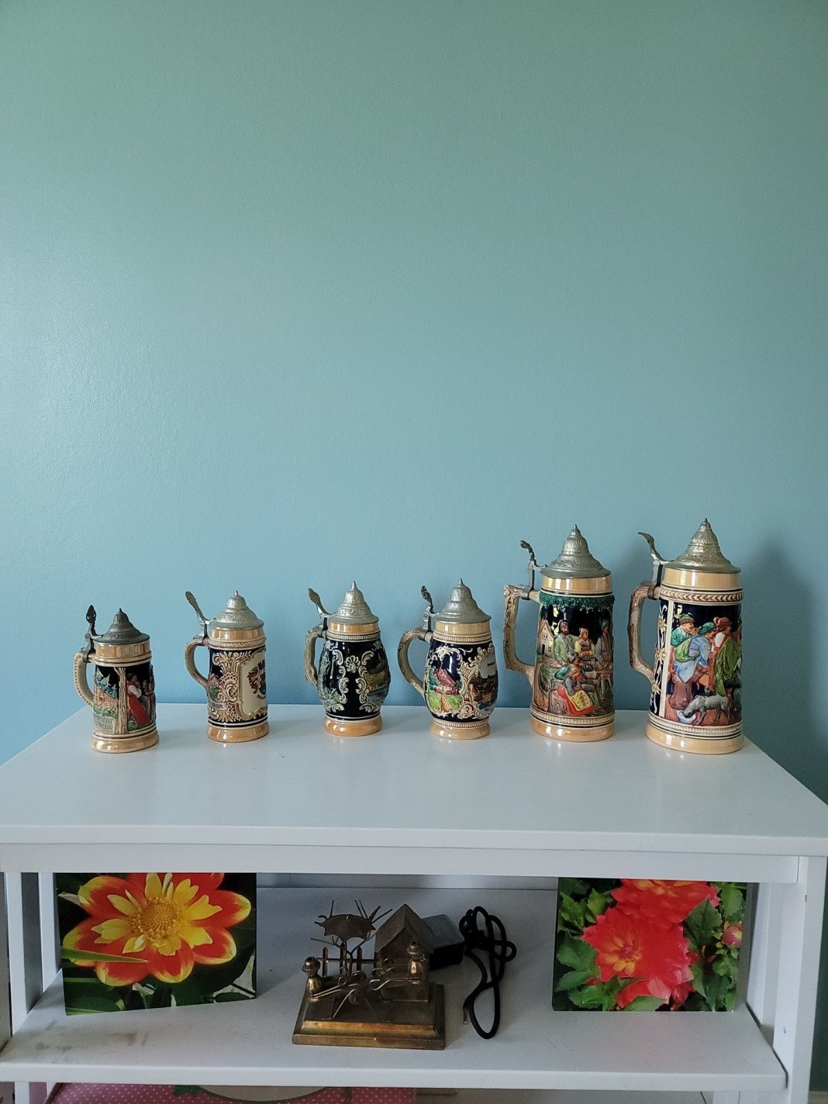 German Vintage Beer Steins- Lot of 6