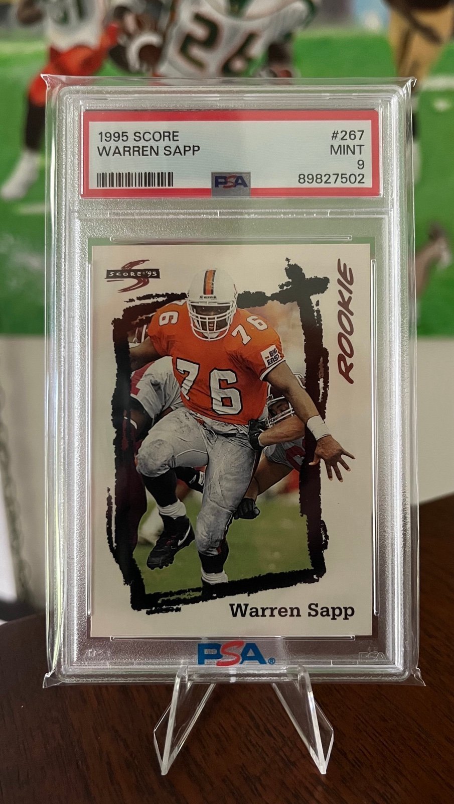1995 Score Warren Sapp # 267 RC - PSA 9 HOF!