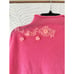 Upcycled Pink Cashmere Sweater – Hand-Embroidered & Crochet Floral Details