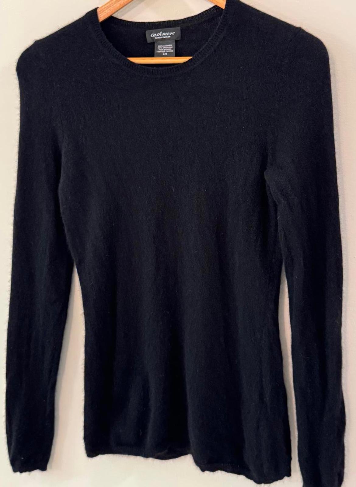 Luxurious Black Cashmere Sweater by Lord & Taylor