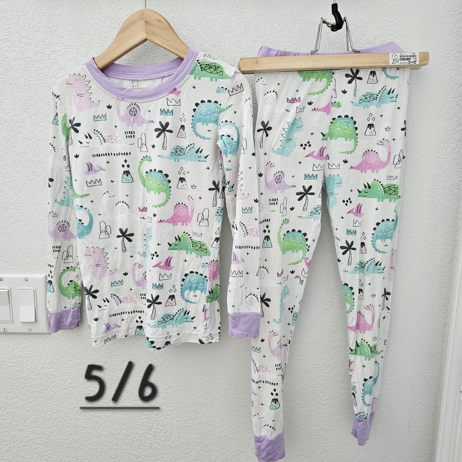 Little sleepies OG Dino Purple size 5/6