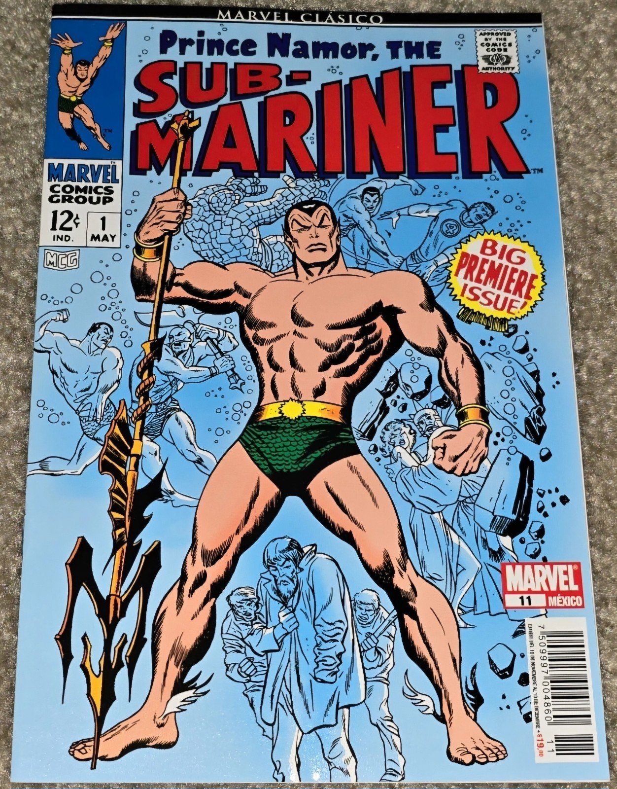 Rare VHTF Sub-mariner 1 NM MX 11 1st Solo Series Namor 1968 Key Foreign Variant