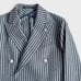 Excellent Condition Tagliatore Montecarlo Double Breasted Jacket Navy Stripe