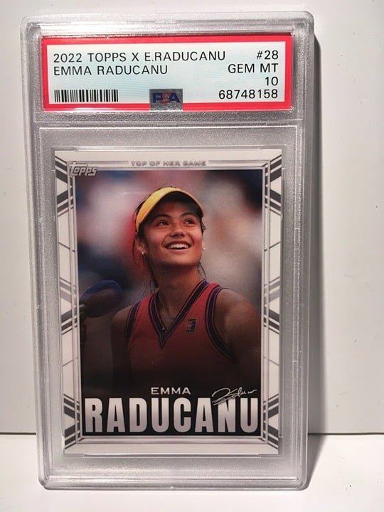 2022 Topps X Emma Raducanu #28 Tennis WTA Rookie Card PSA 10