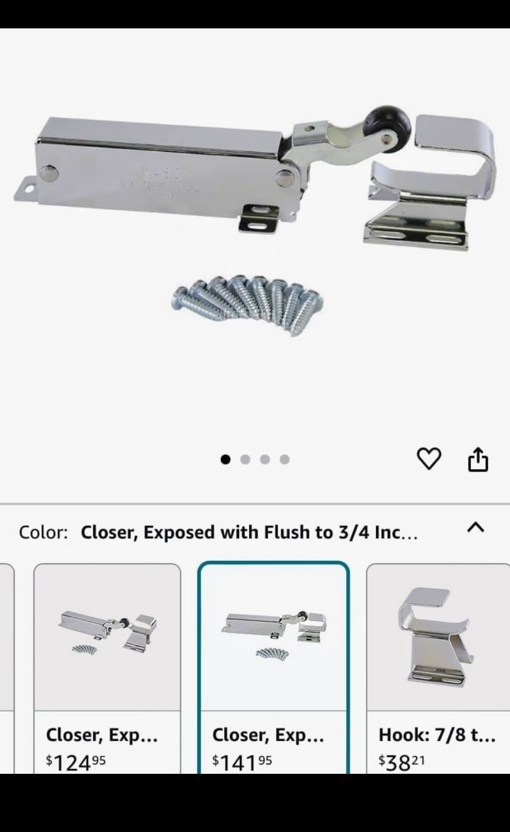 SureClose Hydraulic Door Closer, Exposed with Flush to 3/4 Inch Hook