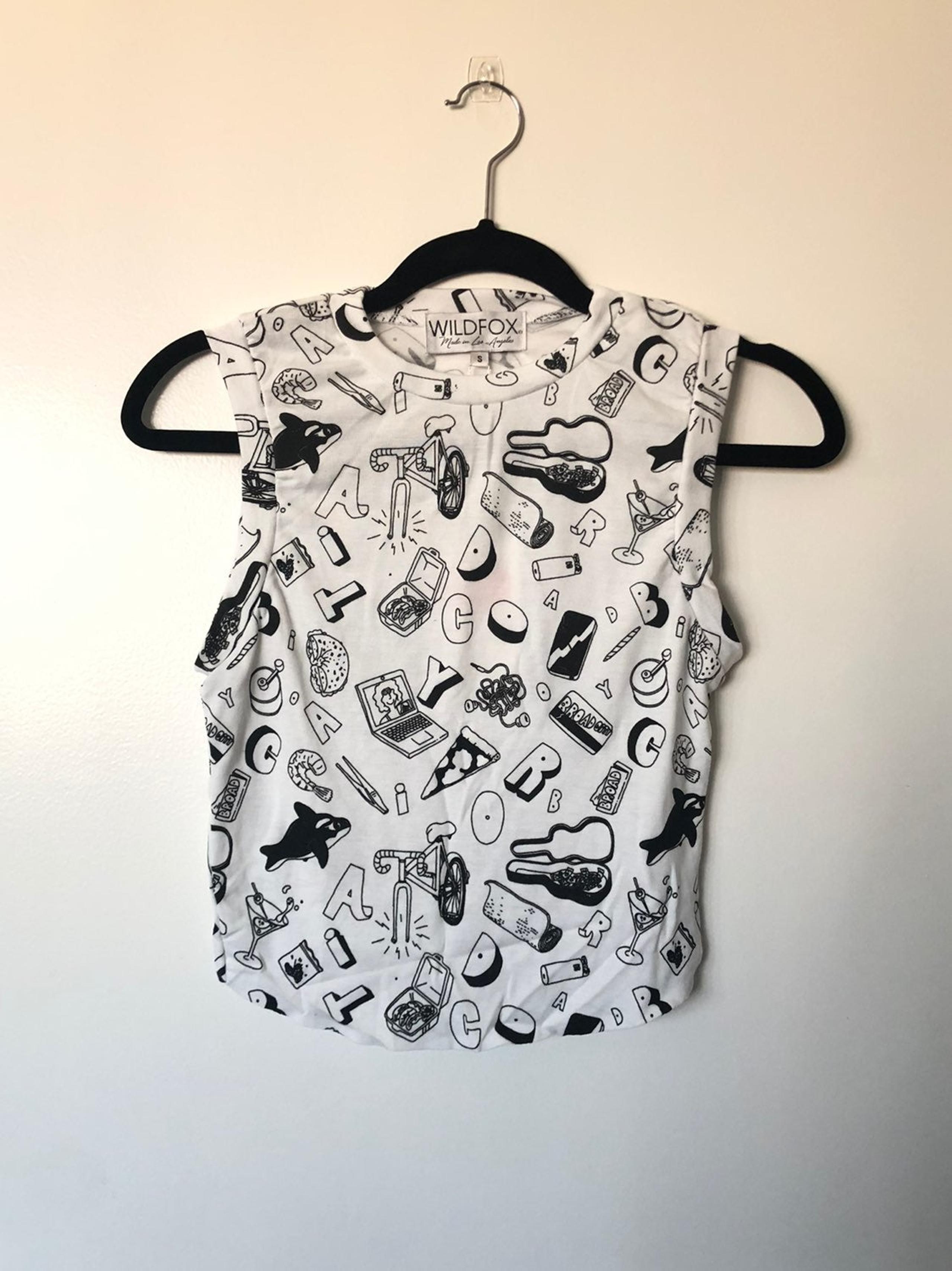 Wildfox Broadcity Doodles Tank Size S