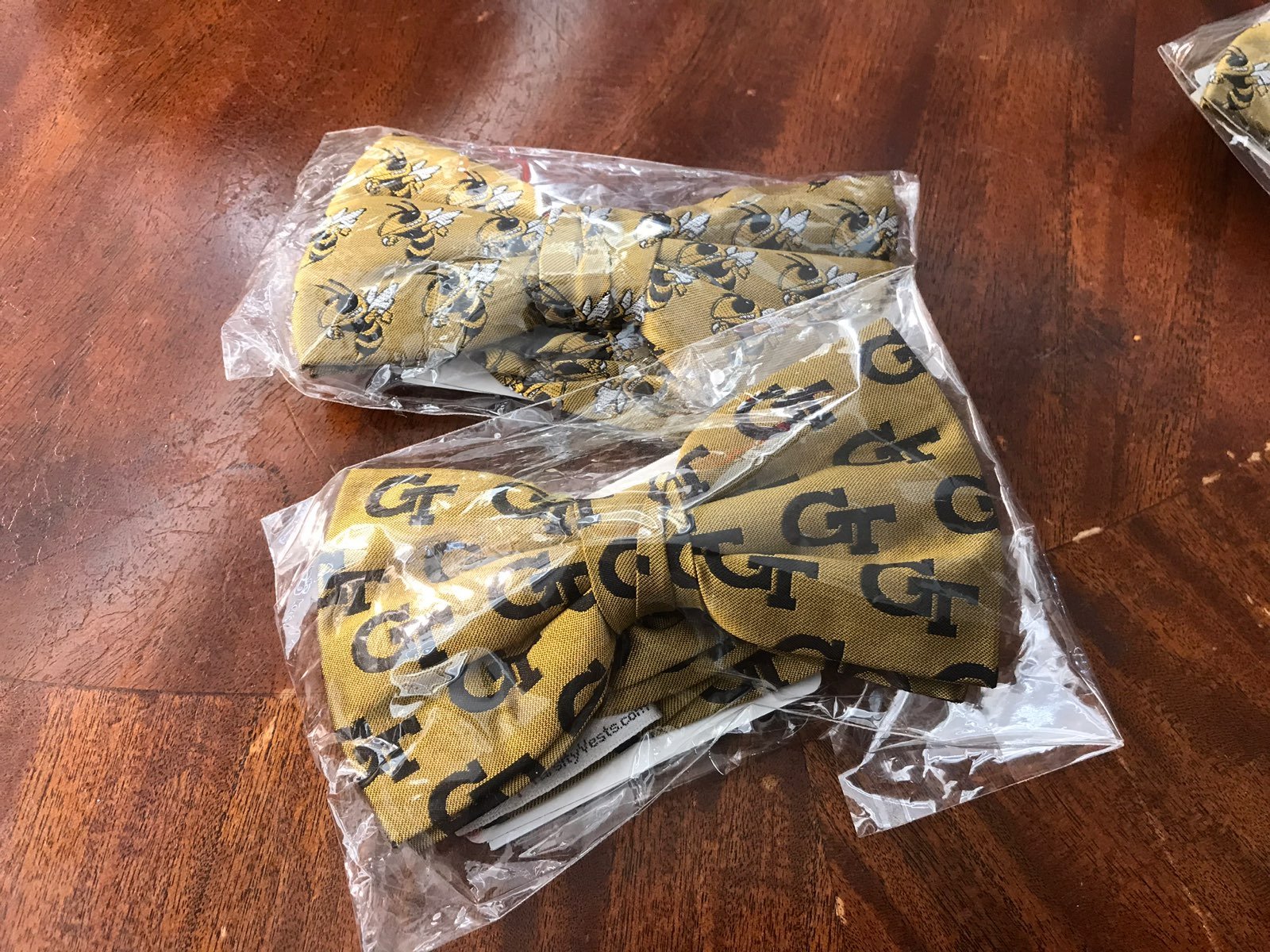 2 each Georgia tech gold bowtie new