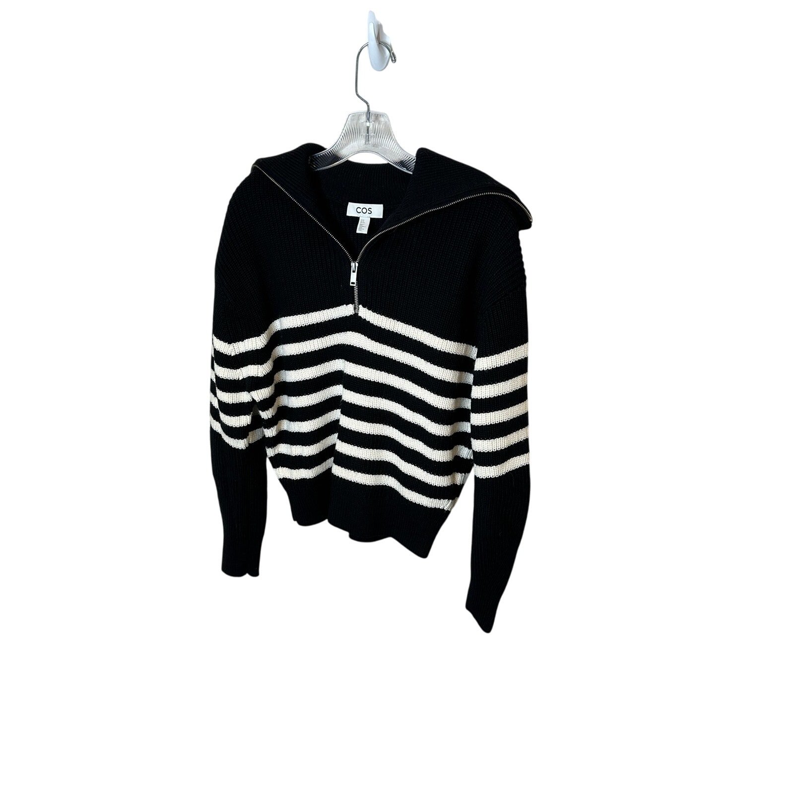 Cos striped 1/2 zip sweater-xs