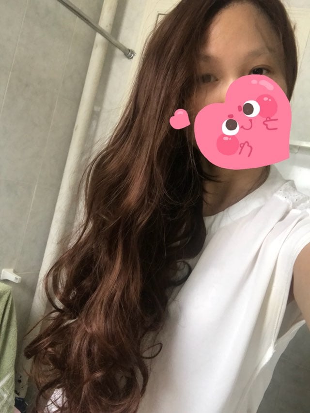 26 Inch Brown Human Hair Blend Wig
