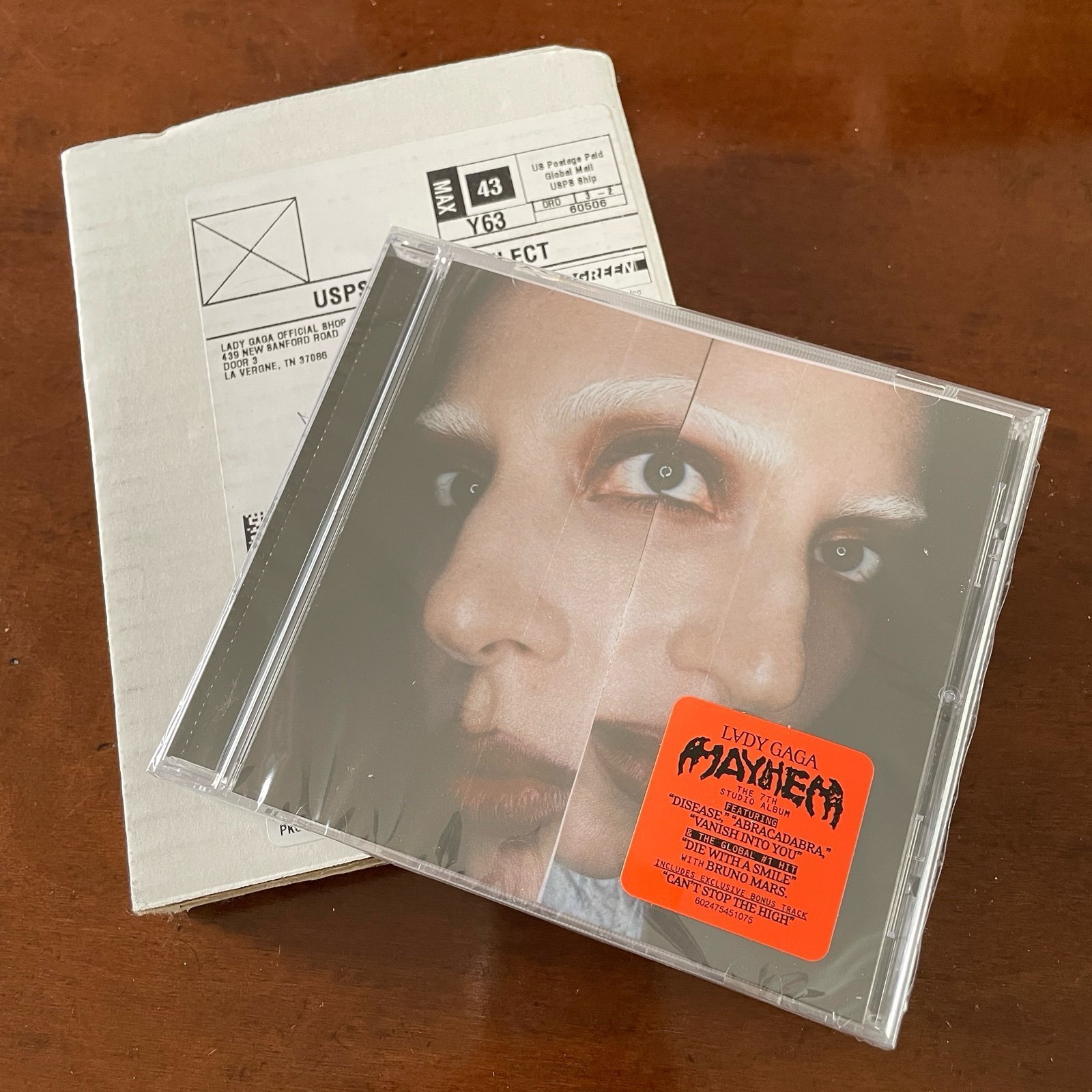SIGNED SEALED Lady Gaga Mayhem Alternate Cover CD with