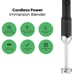 Chefman Cordless Handheld Immersion Blender Variable Speed