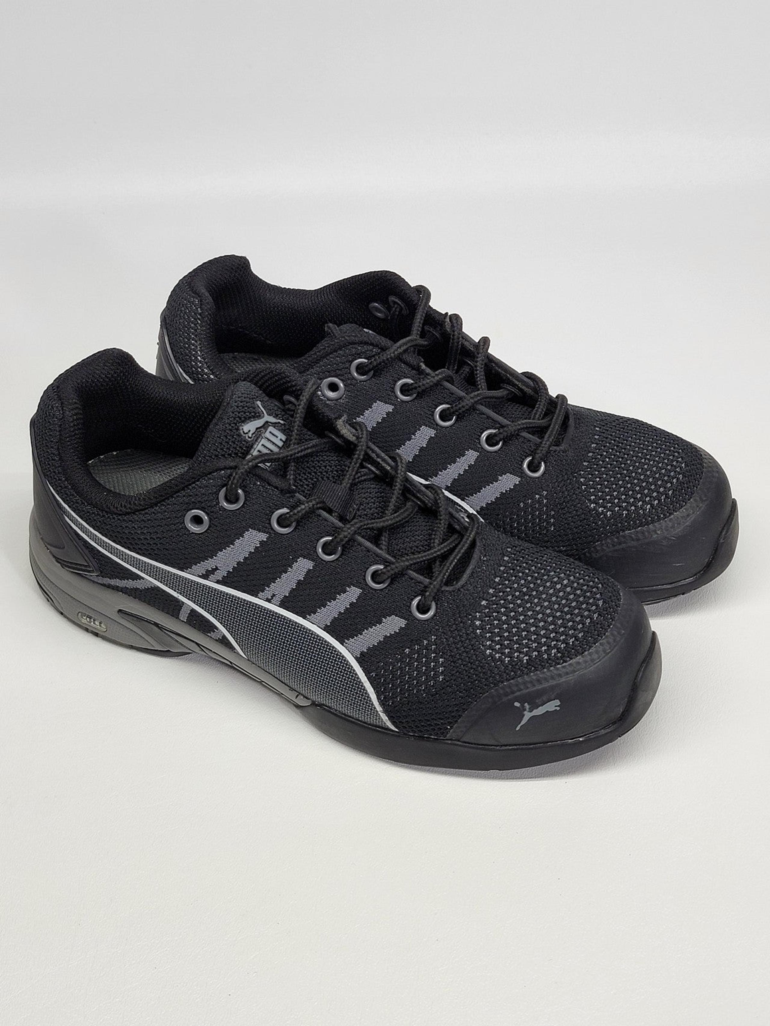 Puma Women’s Celerity Knit SD, Black Athletic Work Shoes, Size 8 steel toe the s