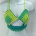 Handmade Peek-a-boo Napper brand crop top halter adjustable size small