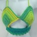 Handmade Peek-a-boo Napper brand crop top halter adjustable size small