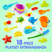 Play-Act Water & Sand Table 3 Tiers Outdoor Play Toys 18 PCS Ages 1.5+